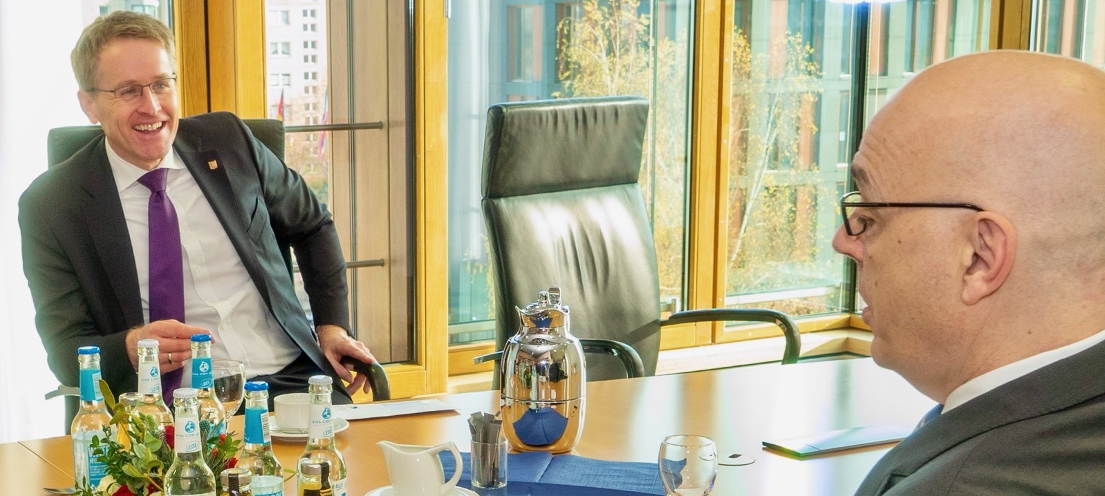 Ministerpräsident Daniel Günther und Trebing-Lecost in Berlin